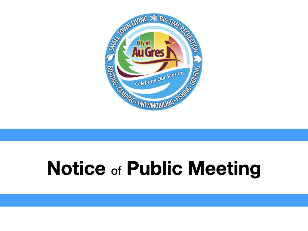 2022 November TIFA Public Meeting Notice City of Au Gres MI